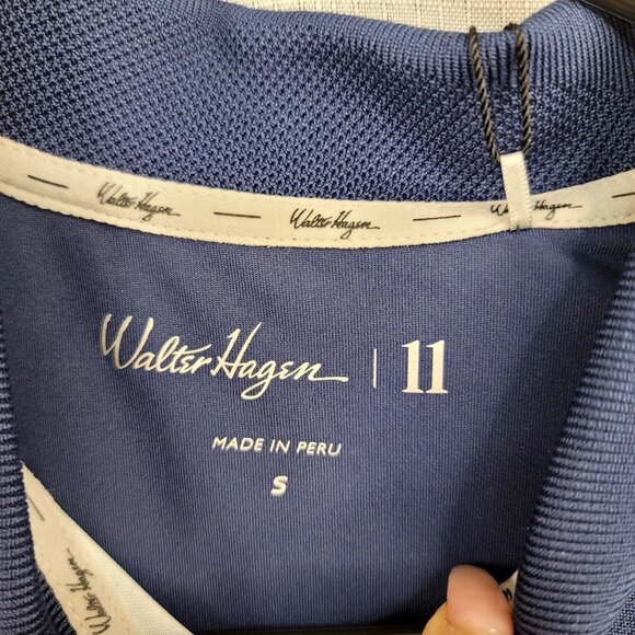 Walter Hagen Mens Small Performance 11 Golf Polo Houndstooth Print Olive Green - Picture 4 of 10